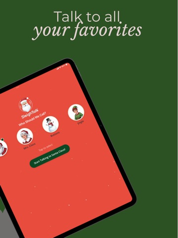 SleighTalk: Call Santa iPad screenshot