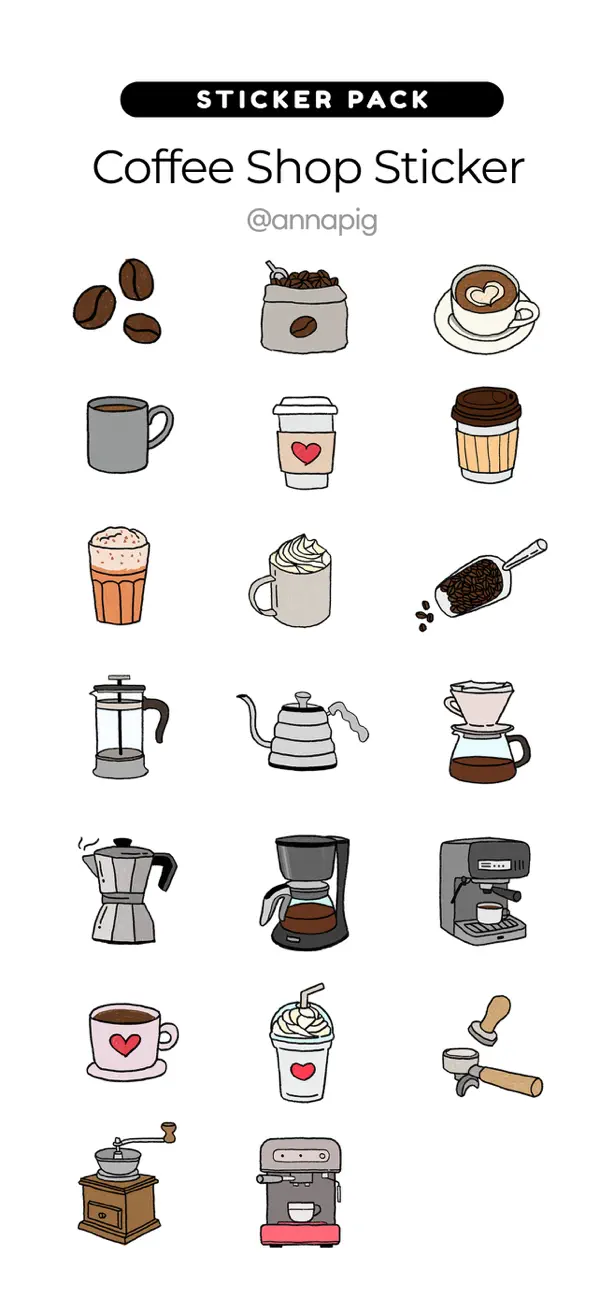 Screenshot #1 pour Coffee Shop Sticker