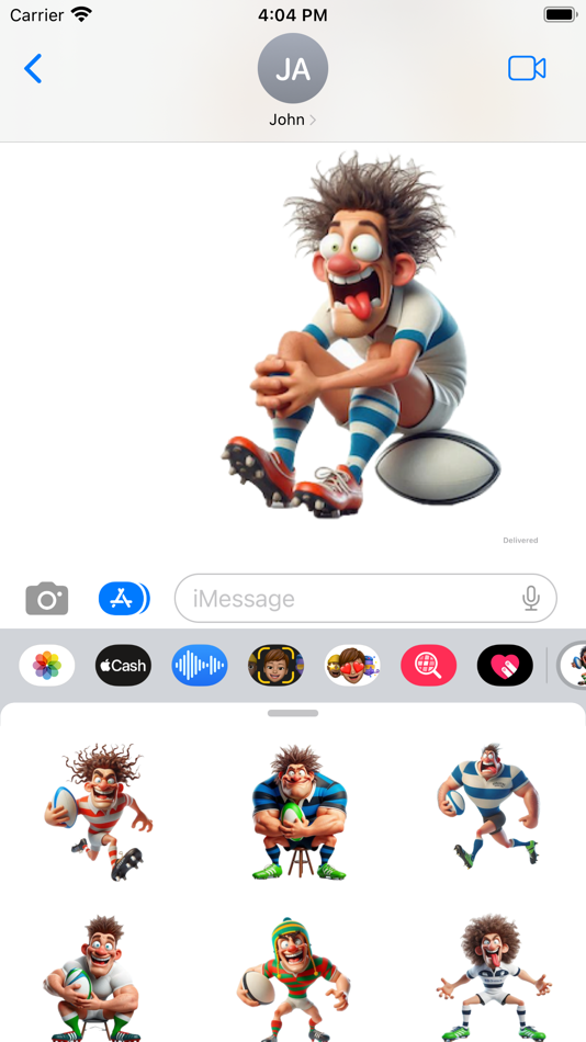 #5. Goofy Rugby Player Stickers (iOS) Podle: Paul Scott