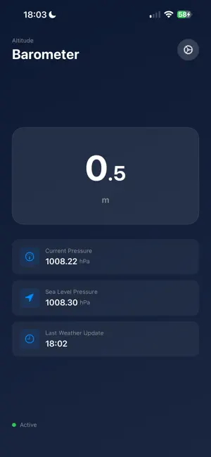 No Ads Barometric Altimeter screenshot 1
