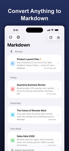 AnyMarkdown - File to Markdown iPhone screenshot