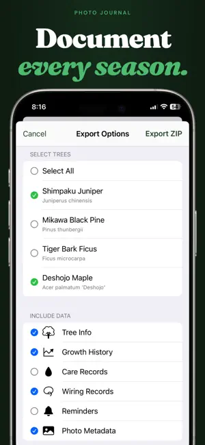 Bonsai Care - Journaling screenshot 3