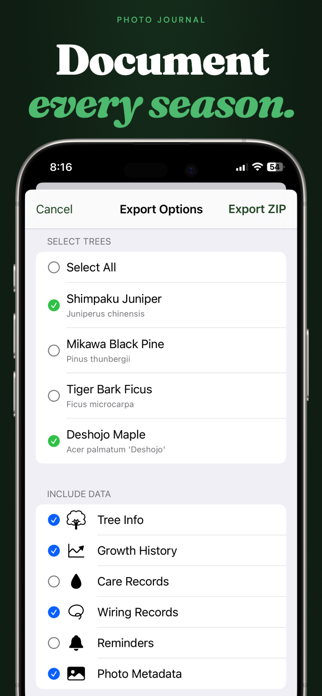 Bonsai Care - Journaling Screenshot 3 of 7