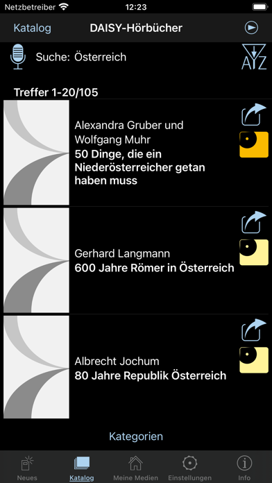 Hörbücherei Österreich Screenshot
