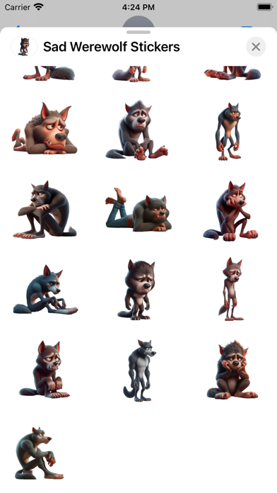 Screenshot #3 pour Sad Werewolf Stickers
