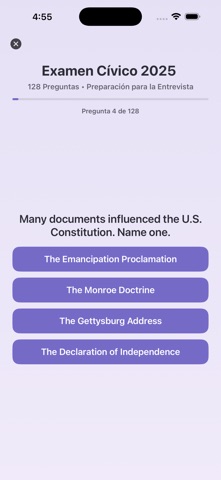 Ciudadanía USA — Examen Cívico screenshot