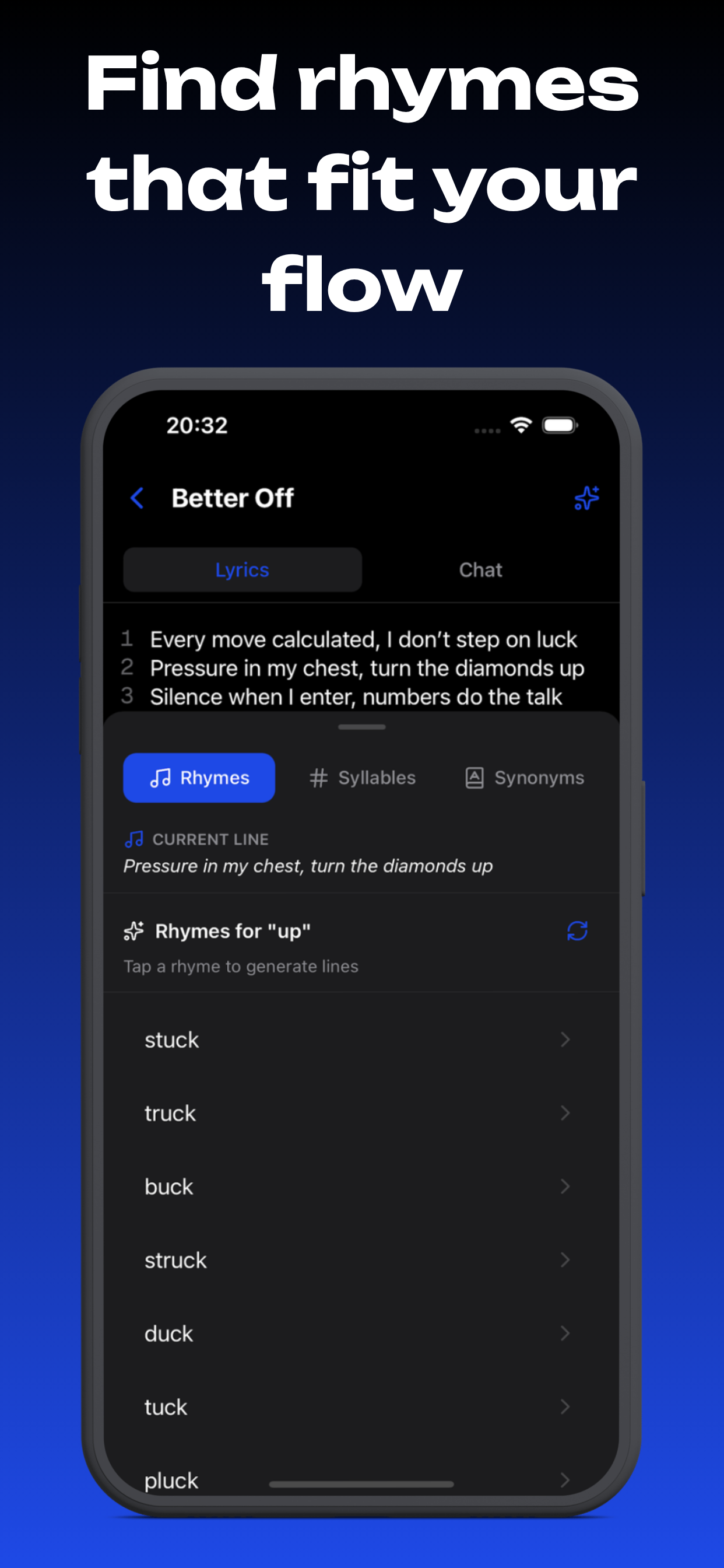 verselab: AI lyrics writer screenshot 3