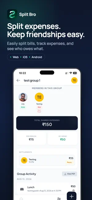 Split Bro - Expense Splitter screenshot 3