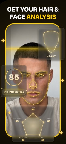 Hairstyle Try On AI: Glancely iPhone screenshot