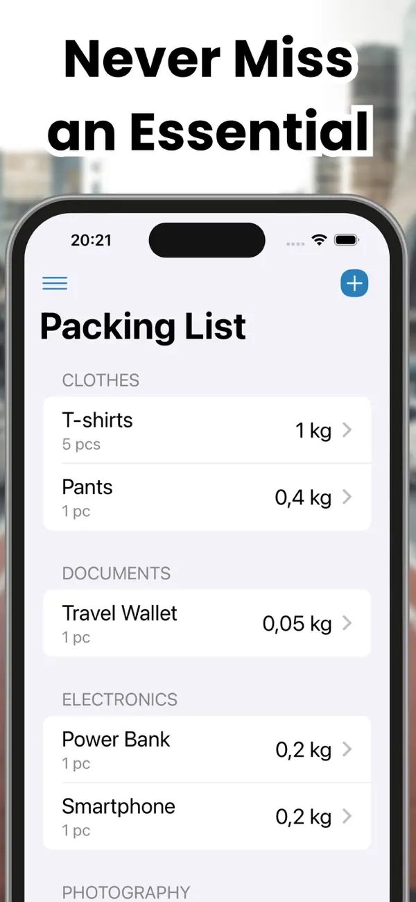 Screenshot #3 pour Minimalist Travel Packing List