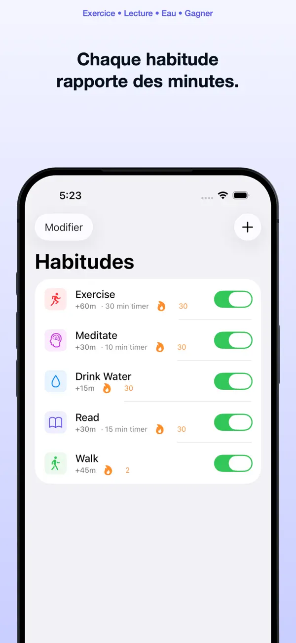 Screenshot #3 pour HabitBlocker: Earn Screen Time