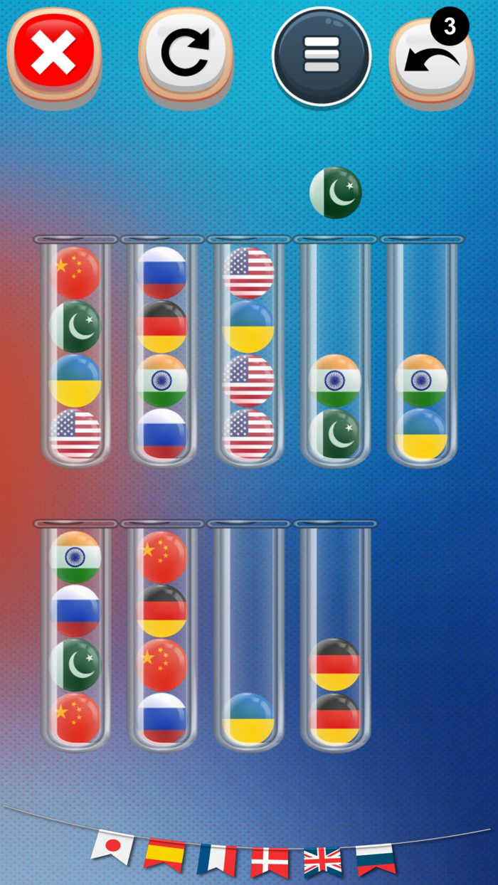 Flag Sort Game Sorting Puzzle