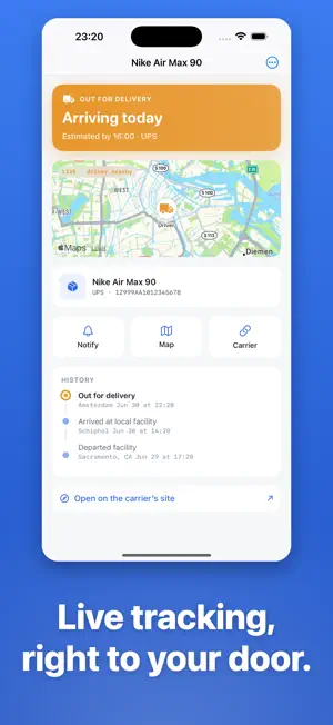 Underway: Package Tracker screenshot 2