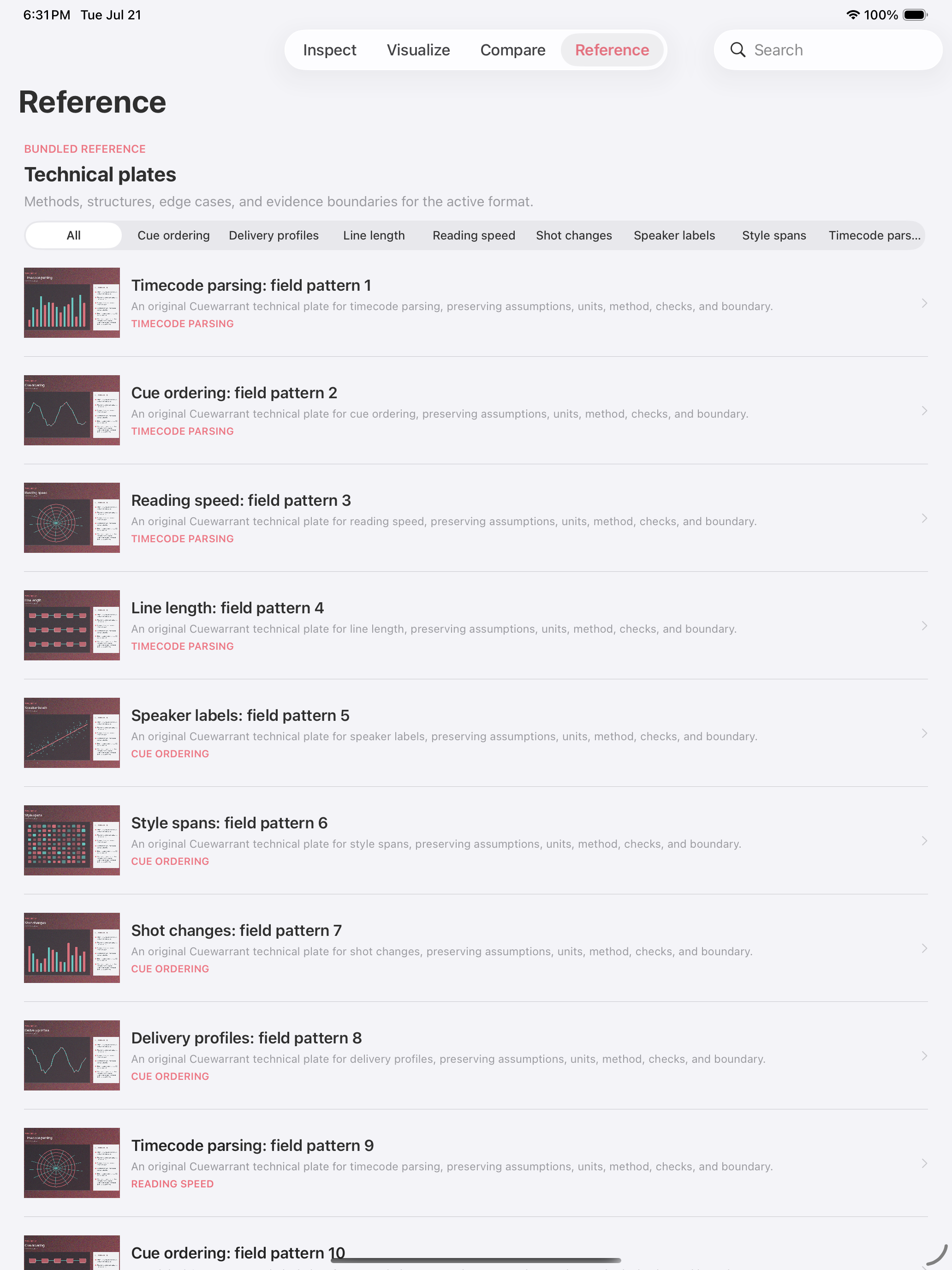 Cuewarrant: Caption QC iPad screenshot 3 of 3