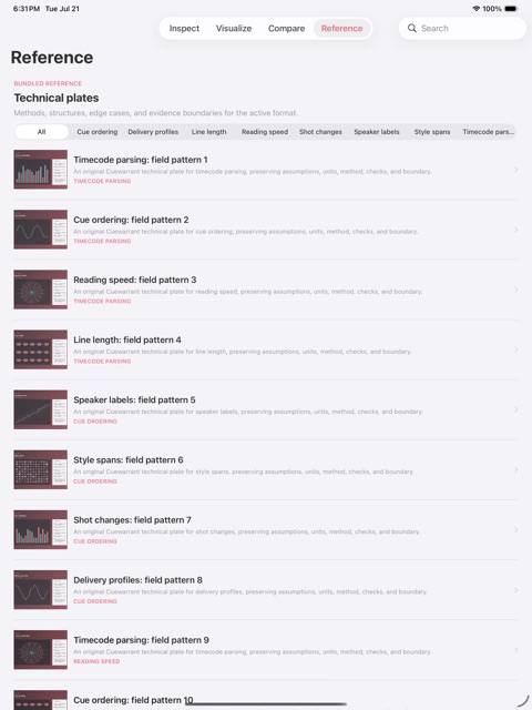 Cuewarrant: Caption QC screenshot 6