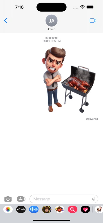 Burnt Barbecue Stickers