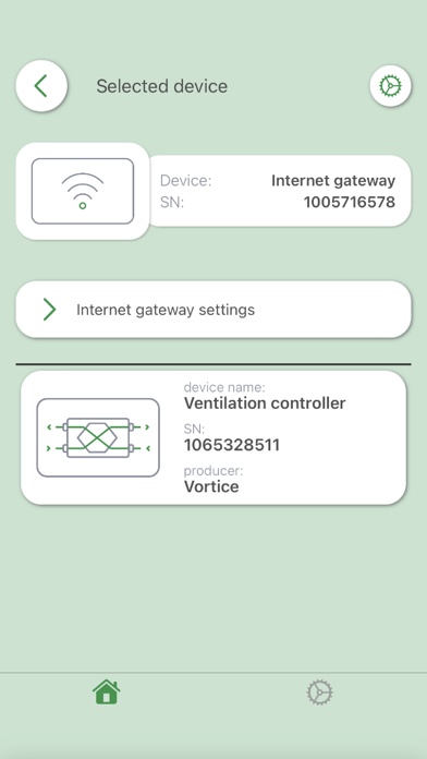 Screenshot 1 of VORTICE MVHR App