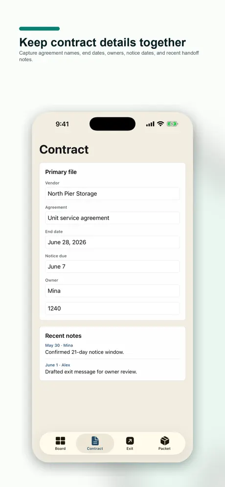 Contract Exit Packet Studio screenshot 2