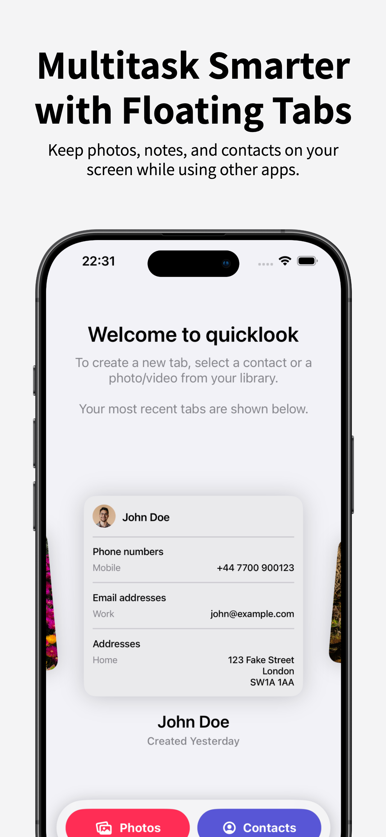quicklook multitasking