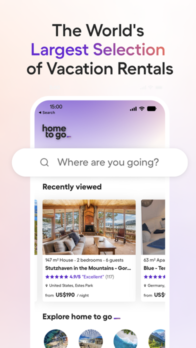 Vacation Rentals - HomeToGo Screenshot 1 - AppWisp.com Vacation Rentals - HomeToGo Screenshot 1 - AppWisp.com