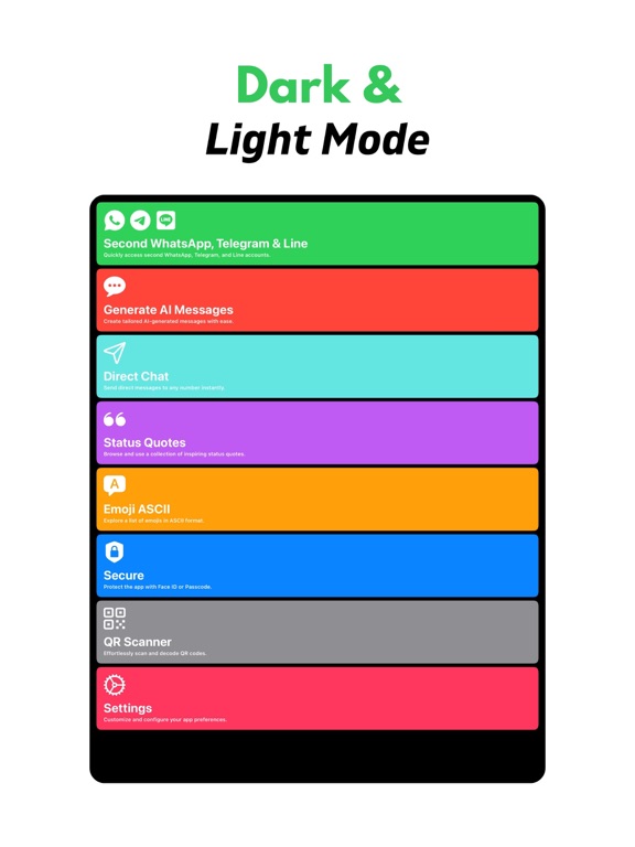 Messenger for WhatsApp: Duo iPad screenshot 6 - Social Networking app