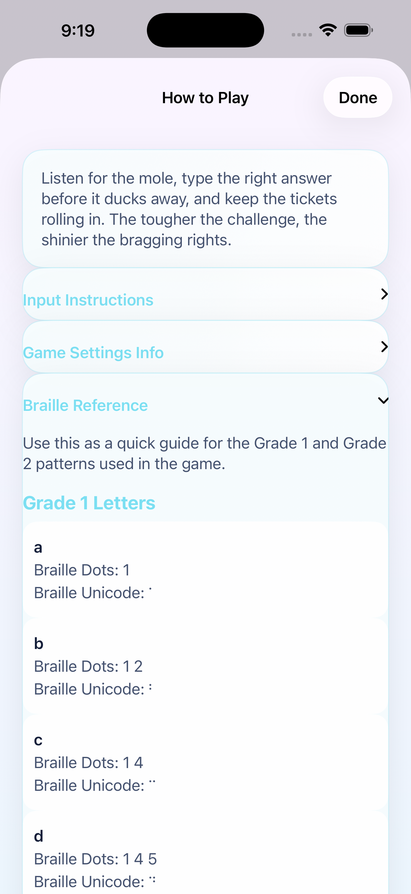 Whack A Braille!