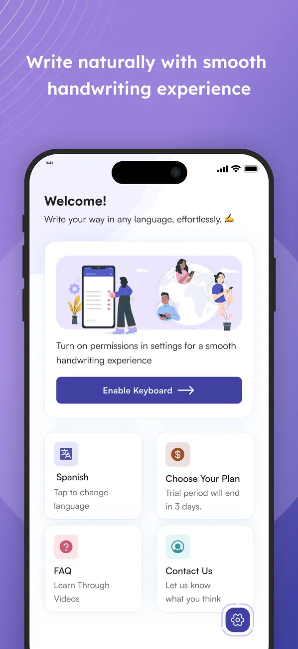 Screenshot #1 pour Handwriting Keyboard ™