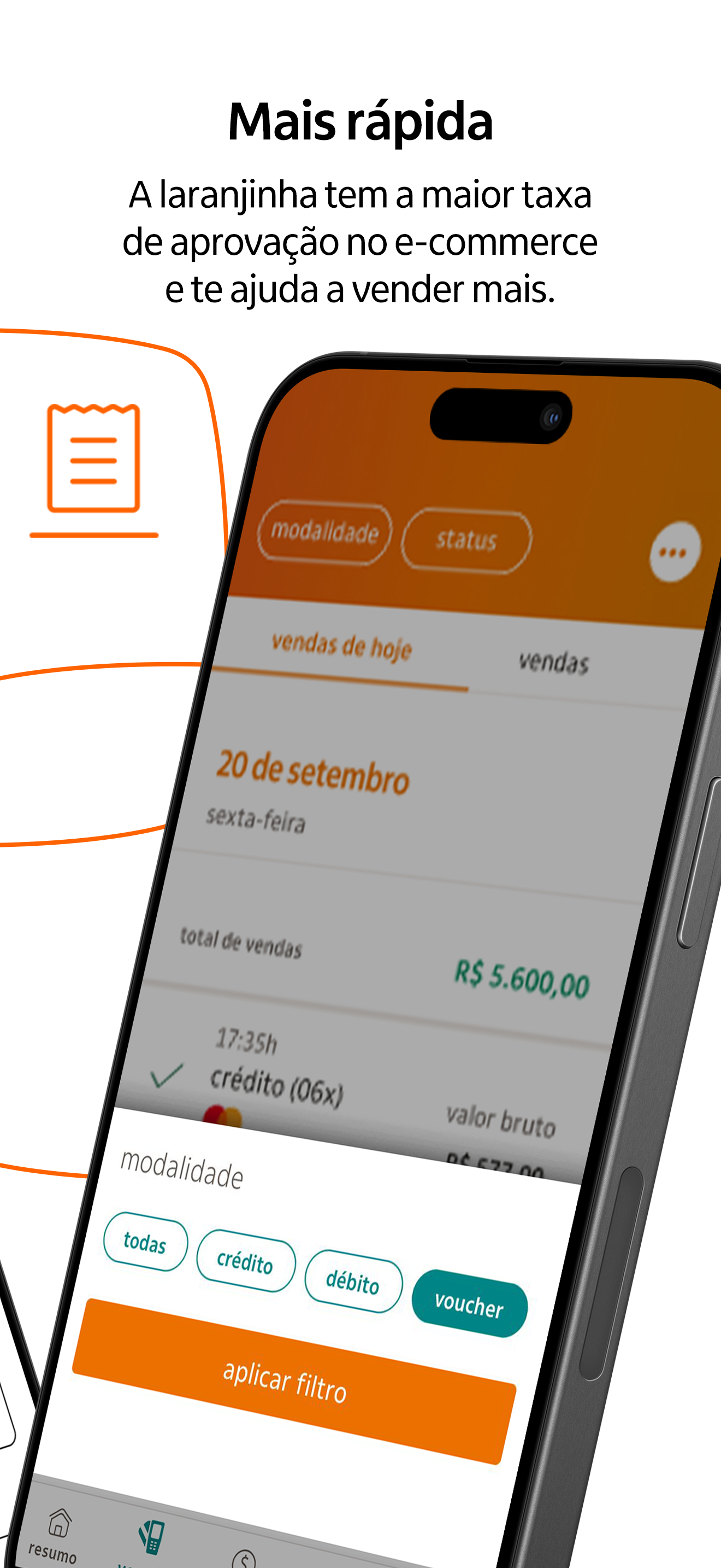 Rede: maquininha, pix, vendas