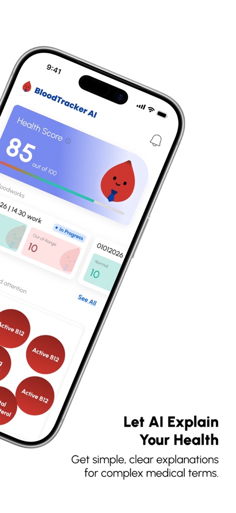BloodTracker AI - Lab Results - Medical App | MWM