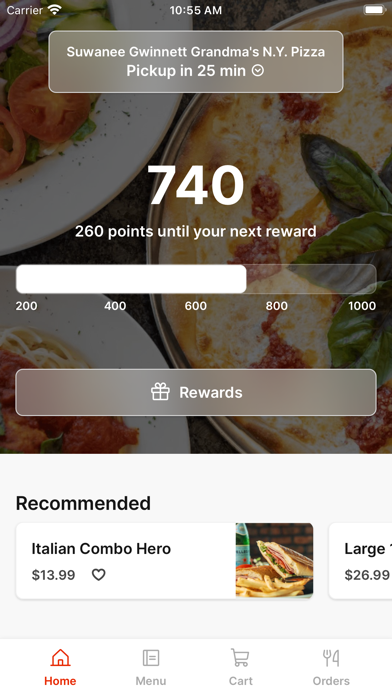 Screenshot 1 of Grandma's N.Y. Pizza App