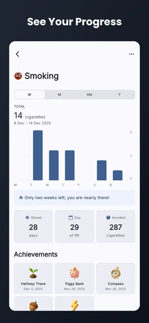 Wean: Quit Bad Habits Gently screenshot 3