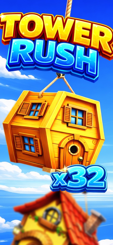 Strong Whisper Expert - Discover the vibrant 'Tower Rush' mode, showcasing its distinctive block-style houses and prominent multiplier displays for instant engagement.