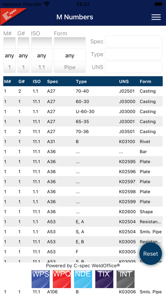 #1. Material Numbers (iOS) 由: C-spec