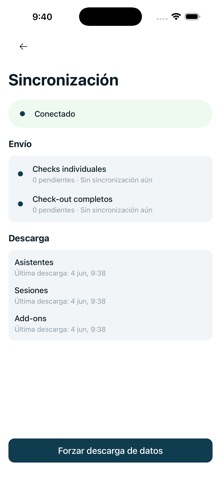 Check-in Eventscase iPhone screenshot