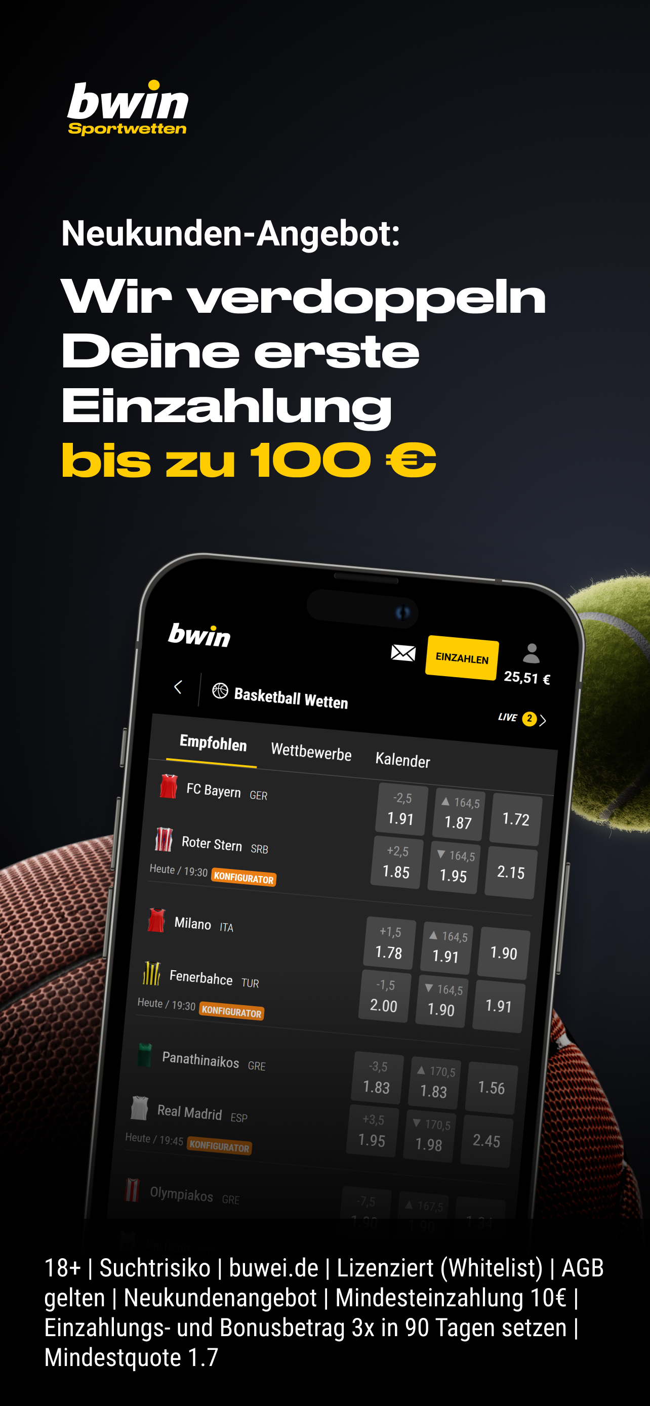 bwin – Sportwetten App