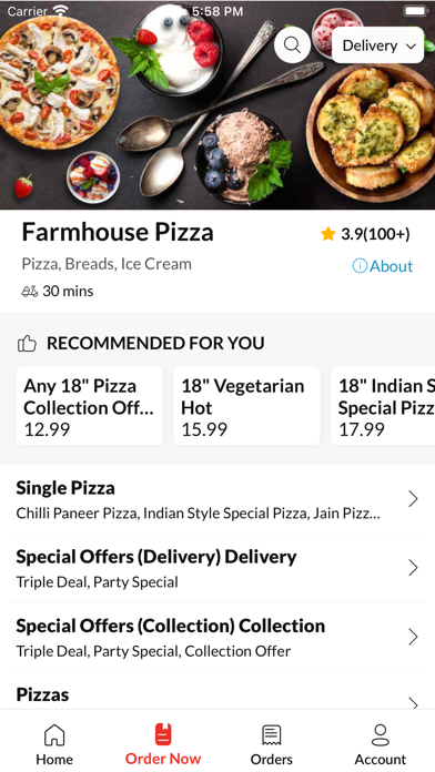 Farmhouse Pizza. Screenshot
