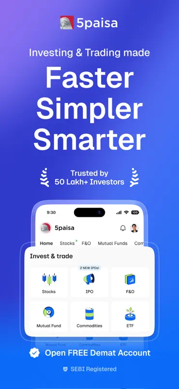 5paisa 2.0: F&O, Stocks, IPO screenshot 1 of 8