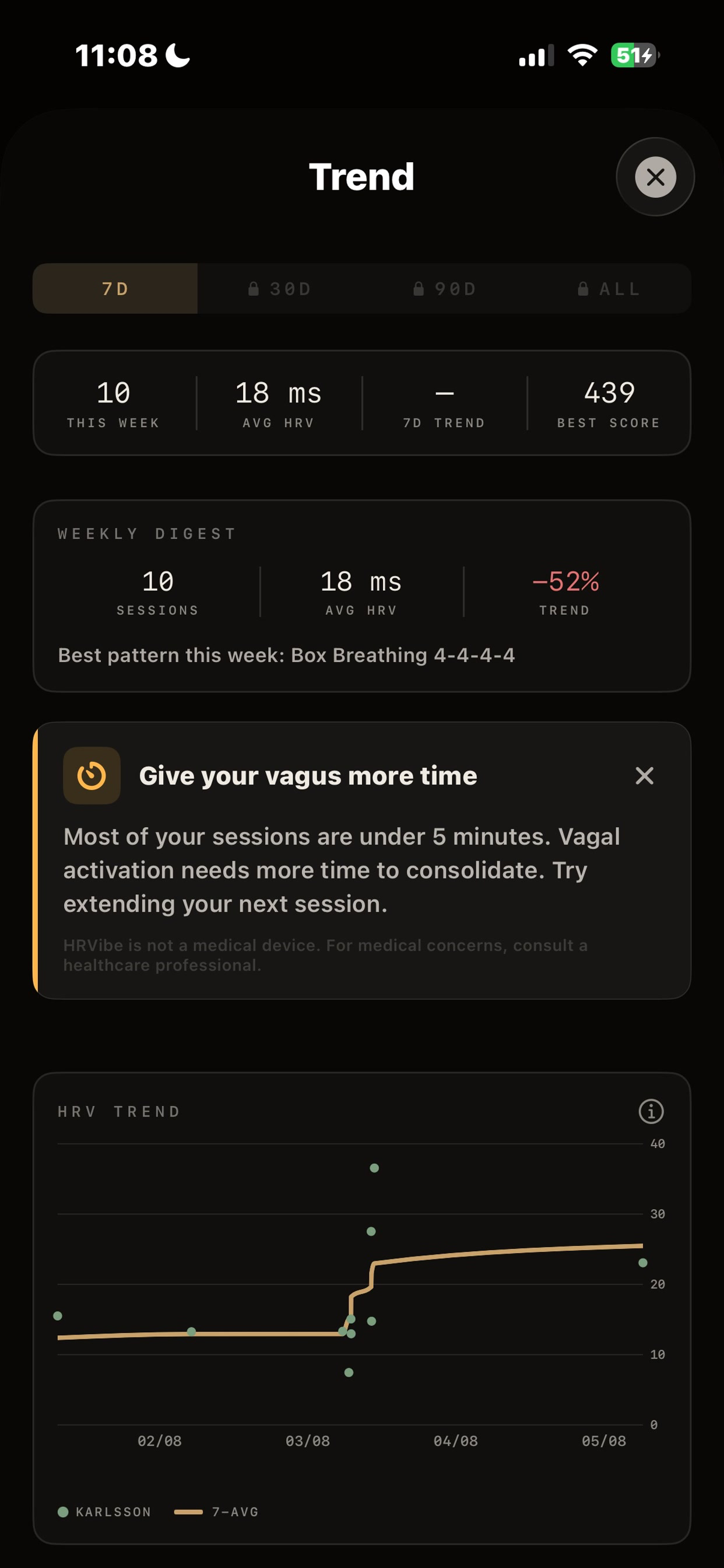 HRVibe — Breathe & HRV screenshot 8