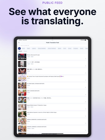 AI Subtitle & Translator iPad screenshot