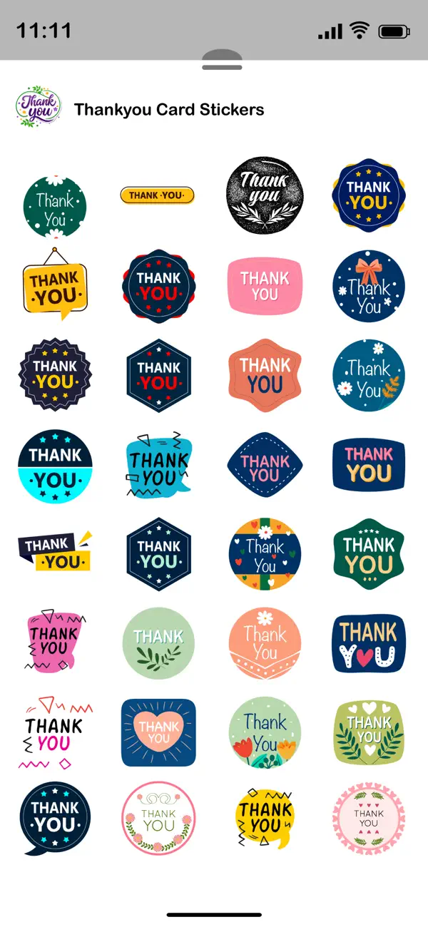 Screenshot #2 pour Thank you card Stickers