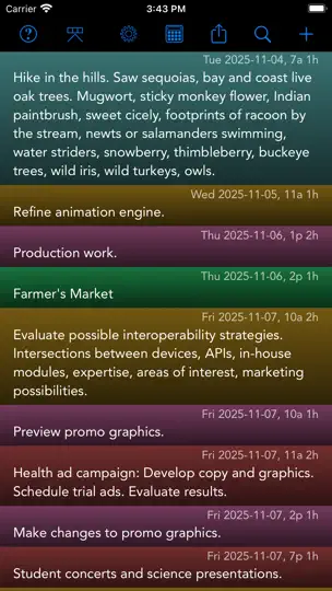 Скриншот CalReader - Calender Logs на iPhone 1