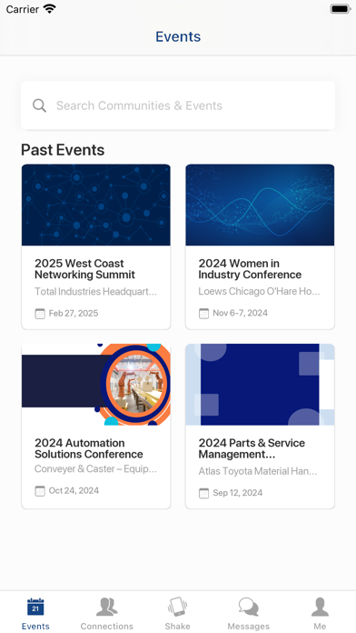 MHEDA Events Screenshot