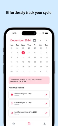 Pulse Periods Tracker iPhone screenshot