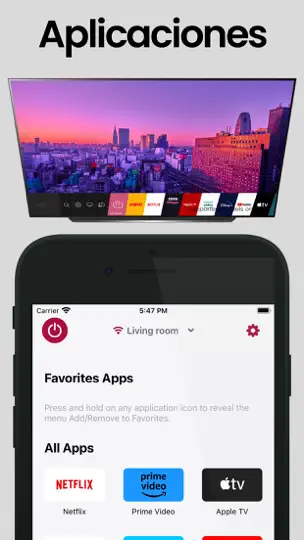 Captura de pantalla de Remoto Control LG Smart TV en iPhone 2
