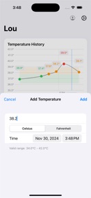 Fever Log - Track Fever & Meds screenshot