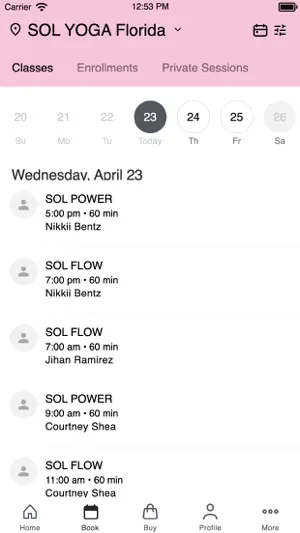 SOL YOGA Florida screenshot 2
