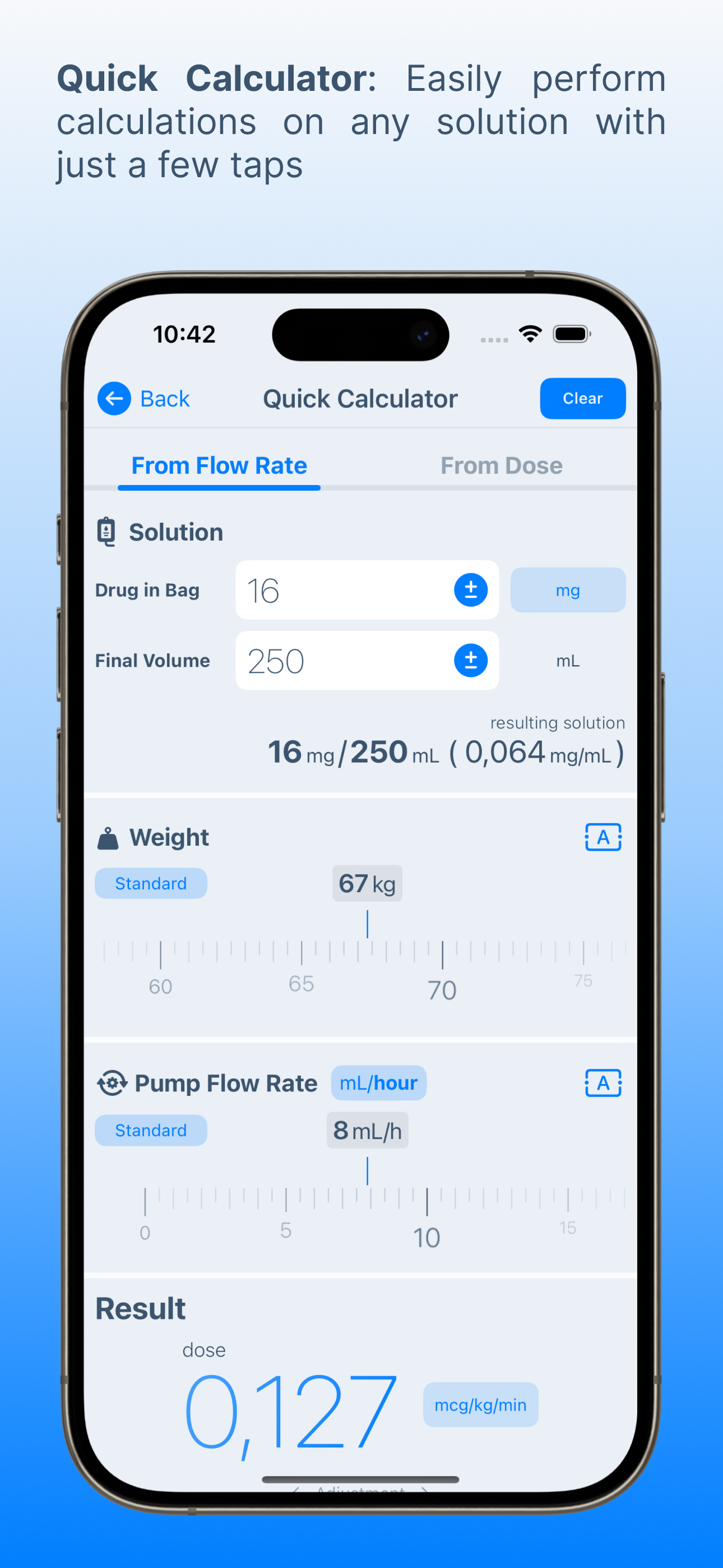 EasyIV Infusion Calculator