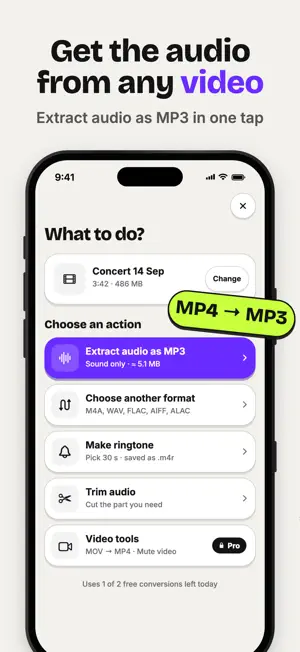 Tono: MP4/M4A to MP3 Converter screenshot 3