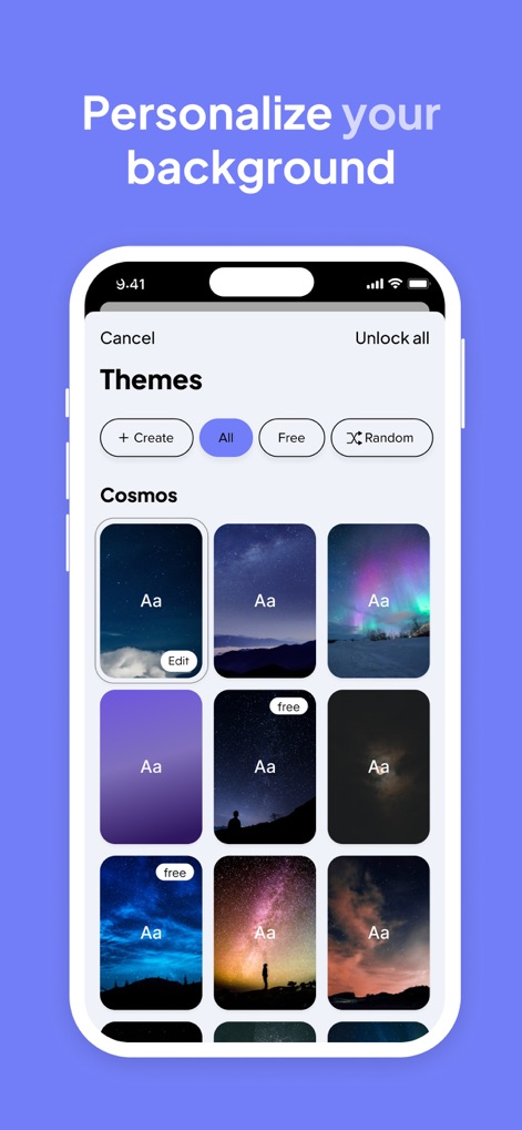 Facts - Daily Random Trivia - Users can personalize their fact-viewing experience by selecting from a rich theme gallery and customizing background visuals to suit their preferences.