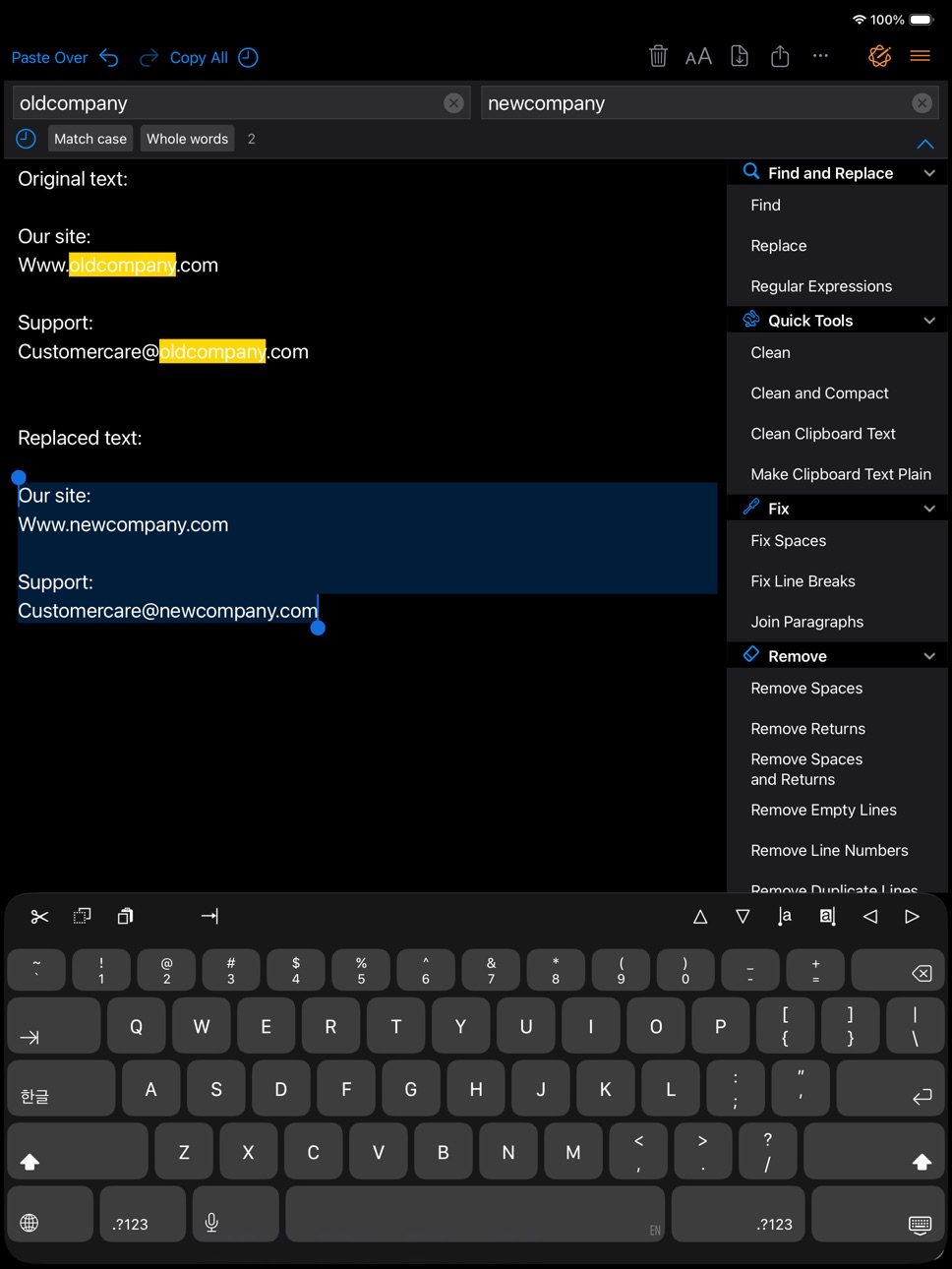 iPad screenshot